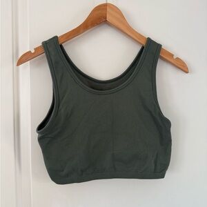 Aerie Olive Ribbed Top